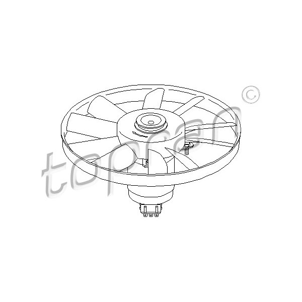 Слика на Вентилатор за радиатор TOPRAN 107 012 за Seat Toledo (1L) 1.8 16V - 133 коњи бензин