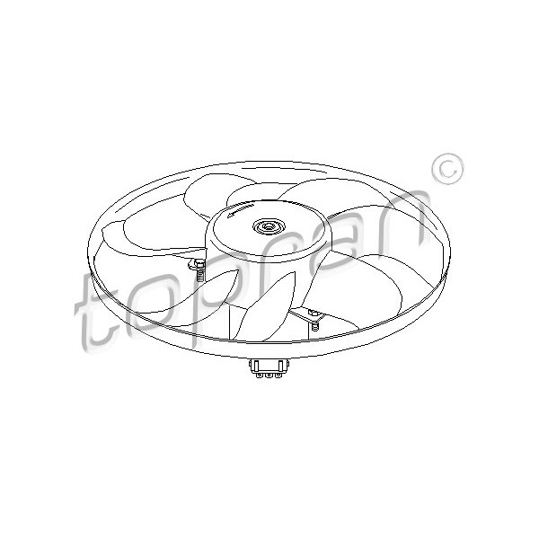 Слика на Вентилатор за радиатор TOPRAN 107 717 за VW Lupo (6X1,6E1) 1.0 - 50 коњи бензин