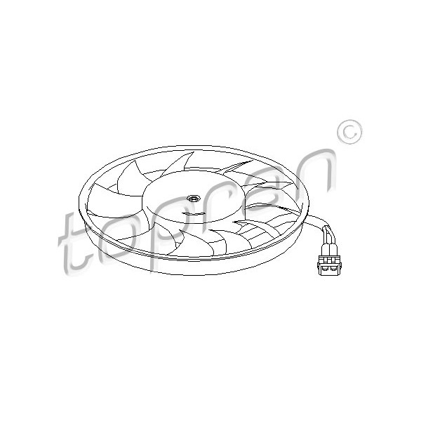 Слика на Вентилатор за радиатор TOPRAN 109 828 за VW Transporter T4 Box 1.9 D - 60 коњи дизел