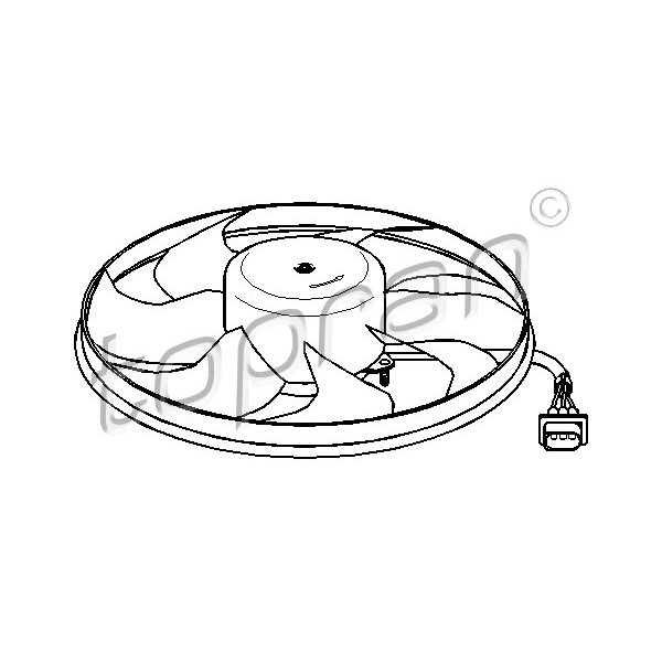 Слика на Вентилатор за радиатор TOPRAN 111 441 за VW Jetta 4 (1J2) 2.3 V5 4motion - 170 коњи бензин