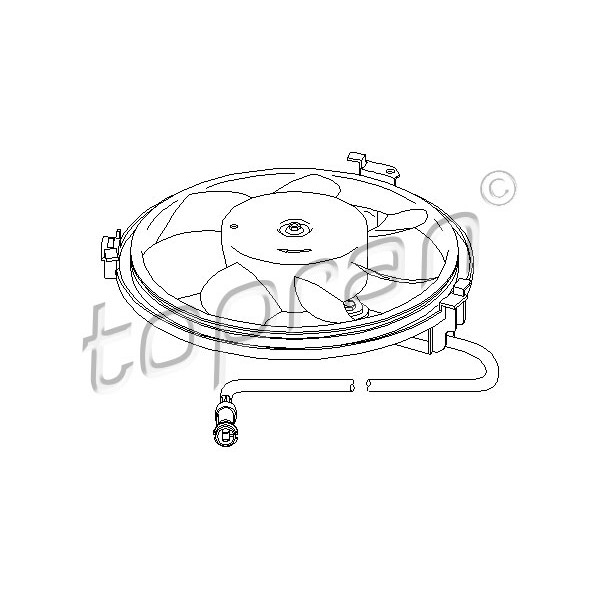 Слика на Вентилатор за радиатор TOPRAN 112 105 за Audi A6 Sedan (4B, C5) 2.8 quattro - 190 коњи бензин