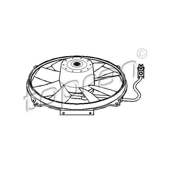 Слика на Вентилатор за радиатор TOPRAN 400 793 за Mercedes CLK (c208) 430 (208.370) - 279 коњи бензин