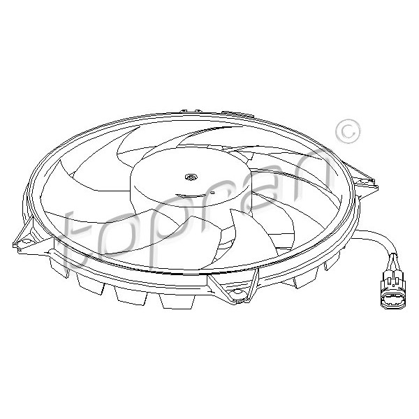 Слика на Вентилатор за радиатор TOPRAN 721 534 за Peugeot Ranch MPV (5F) 1.4 - 73 коњи бензин