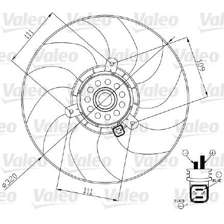 Слика на Вентилатор за радиатор VALEO 696188