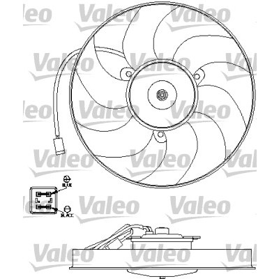 Слика на Вентилатор за радиатор VALEO 696191 за Peugeot 106 (1) 1.4 i - 75 коњи бензин