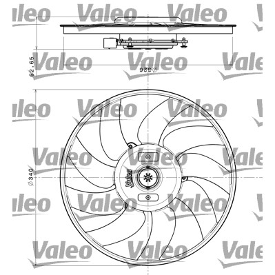 Слика на Вентилатор за радиатор VALEO 696349 за Audi A6 Sedan (4G2, C7) 3.0 TFSI quattro - 310 коњи бензин