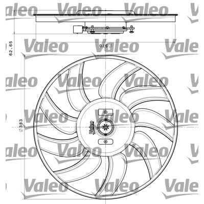 Слика на Вентилатор за радиатор VALEO 696350 за Audi A4 Avant (8K5, B8) 1.8 TFSI - 170 коњи бензин