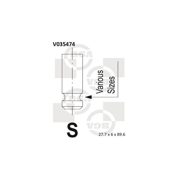 Слика на вентил всисен BGA V035474 за Land Rover Freelander (LN) 1.8 i 16V 4x4 - 120 коњи бензин