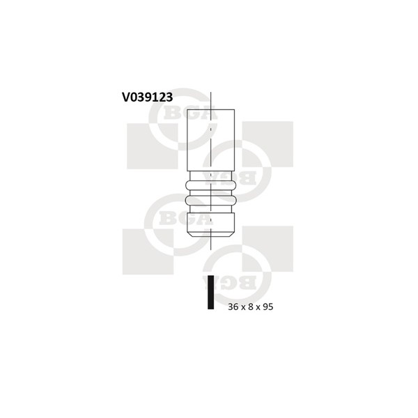 Слика на вентил всисен BGA V039123 за VW LT 28-50 Platform (281-363) 2.4 - 90 коњи бензин