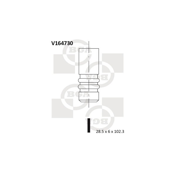 Слика на вентил всисен BGA V164730 за Mitsubishi Colt Hatchback (Z) 1.5 DI-D - 95 коњи дизел