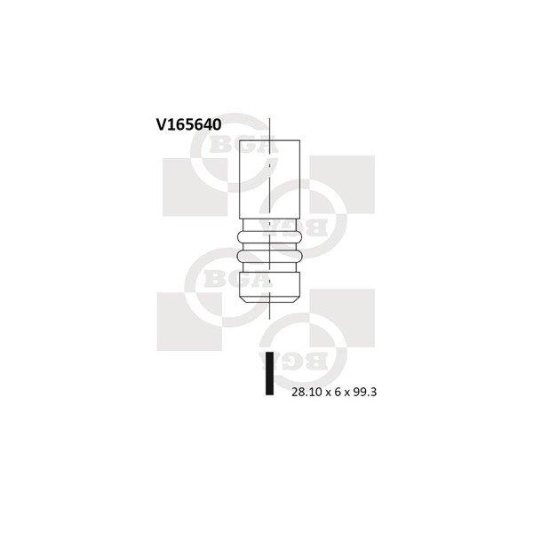 Слика на вентил всисен BGA V165640 за VW Crafter 30-50 box (2E) 2.0 TDI - 109 коњи дизел