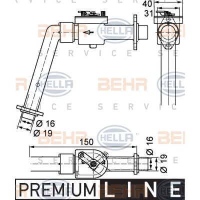 Слика на вентил за регулирање на разладна течност HELLA BEHR  SERVICE  PREMIUM LINE 9XL 351 328-121 за камион Volvo NH 12/380 - 379 коњи дизел