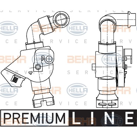 Слика на вентил за регулирање на разладна течност HELLA BEHR  SERVICE  PREMIUM LINE 9XL 351 341-041 за камион MAN TGS 18.540 FK, FK-L, FLK, FLK/M - 540 коњи дизел