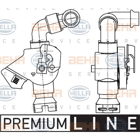 Слика на вентил за регулирање на разладна течност HELLA BEHR  SERVICE  PREMIUM LINE 9XL 351 341-071 за камион MAN TGA 18.390, 18.400 FALS, FAS, FHLS - 390 коњи дизел