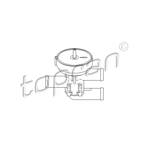 Слика на вентил за регулирање на разладна течност TOPRAN 206 241 за Opel Astra F Classic Hatchback 1.6 i 16V - 101 коњи бензин