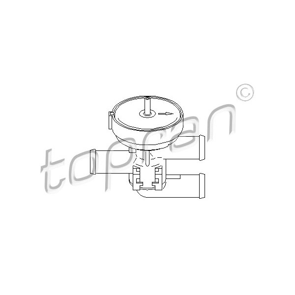Слика на вентил за регулирање на разладна течност TOPRAN 206 241 за Opel Astra F Convertible 1.4 Si - 82 коњи бензин