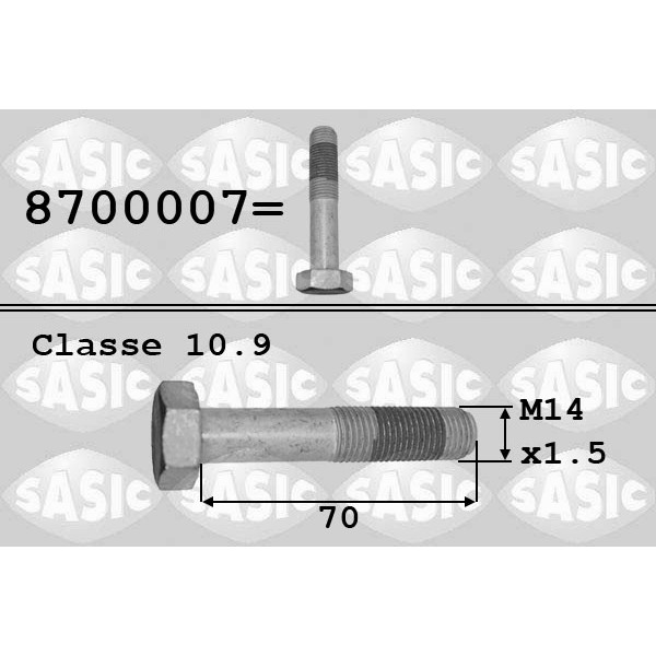 Слика на винт, капачка на главчина SASIC 8700007 за Citroen Berlingo MF 1.1 i (MFHDZ, MFHFX) - 60 коњи бензин