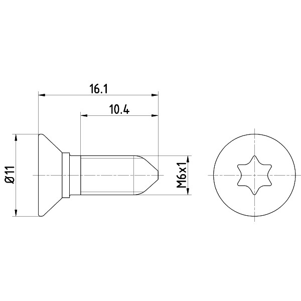 Слика на винт, сопирачки диск TEXTAR TPM0008 за VW Caddy 2 Box (9K9A) 1.7 SDI - 57 коњи дизел