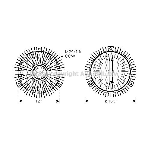 Слика на Виско вентилатор AVA QUALITY COOLING BWC323 за BMW 3 Cabrio E36 323 i - 170 коњи бензин