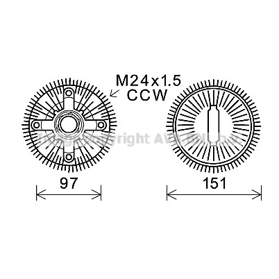 Слика на Виско вентилатор AVA QUALITY COOLING BWC392