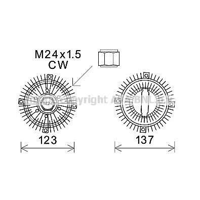 Слика на Виско вентилатор AVA QUALITY COOLING FDC446