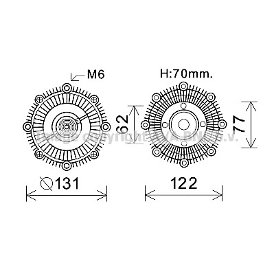 Слика на Виско вентилатор AVA QUALITY COOLING TOC587