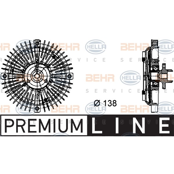 Слика на Виско вентилатор HELLA BEHR  SERVICE  PREMIUM LINE 8MV 376 732-221 за VW Passat 5 Sedan (3b3) 1.6 - 102 коњи бензин