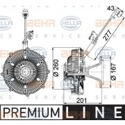 Слика 1 на Виско вентилатор HELLA BEHR  SERVICE  PREMIUM LINE 8MV 376 757-461