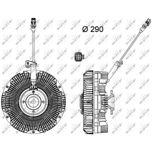 Слика на Виско вентилатор NRF 49168 за камион MAN TGA 18.480 FHLS, FHLS/M - 480 коњи дизел