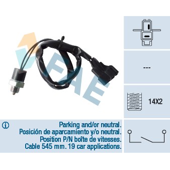 Слика на включвател, светлини за движение на заден ход; ключ, габарити FAE 40985 за Mazda MX-5 (NB) 1.8 16V - 140 коњи бензин