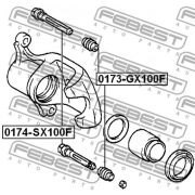 Слика 2 на водач, сопирачки апарат FEBEST 0174-GX100F