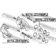 Слика 2 на водач, сопирачки апарат FEBEST 0174-JZX100FL