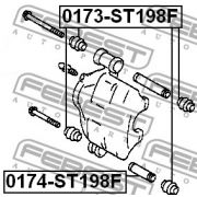 Слика 2 на водач, сопирачки апарат FEBEST 0174-ST198F