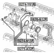 Слика 2 на водач, сопирачки апарат FEBEST 0274-N15R