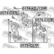 Слика 2 на водач, сопирачки апарат FEBEST 0574-CX7L