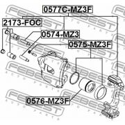 Слика 2 на водач, сопирачки апарат FEBEST 0574-MZ3