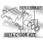 Слика 2 на водач, сопирачки апарат FEBEST 1074-C100R-KIT