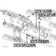 Слика 2 на водач, сопирачки апарат FEBEST 1274-GFLOWR