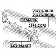 Слика 2 на водач, сопирачки апарат FEBEST 2374-CCR