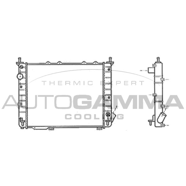 Слика на Воден радиатор (ладник) AUTOGAMMA 101184