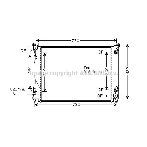 Слика на Воден радиатор (ладник) AVA QUALITY COOLING AI2231 за Audi A6 Allroad (4FH, C6) 3.2 FSI quattro - 255 коњи бензин