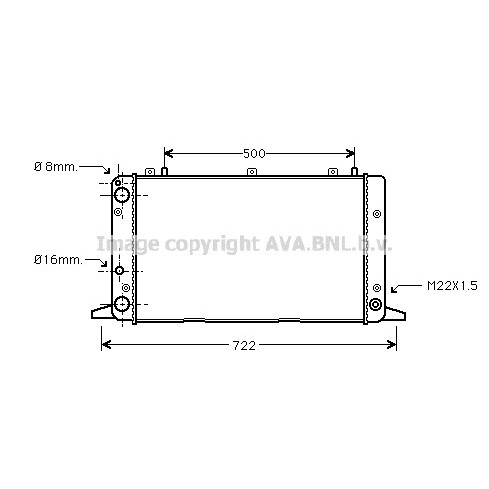 Слика на Воден радиатор (ладник) AVA QUALITY COOLING AIA2047 за Audi 90 Coupe (89, 8B) 2.0 16 V - 137 коњи бензин