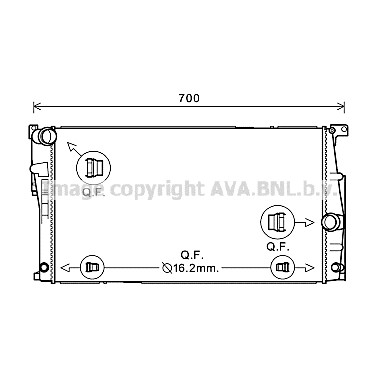 Слика на Воден радиатор (ладник) AVA QUALITY COOLING BW2447 за BMW 1 F21 118 i - 136 коњи бензин