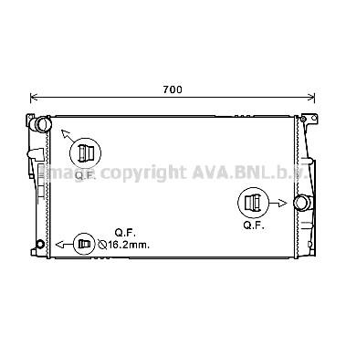 Слика на Воден радиатор (ладник) AVA QUALITY COOLING BW2453 за BMW 1 F21 125 d - 211 коњи дизел