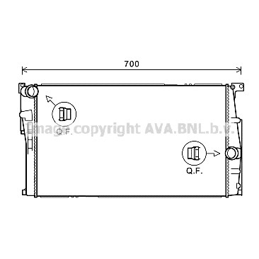 Слика на Воден радиатор (ладник) AVA QUALITY COOLING BW2455 за BMW 1 F21 116 d - 116 коњи дизел