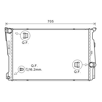 Слика на Воден радиатор (ладник) AVA QUALITY COOLING BW2546 за BMW X3 F25 sDrive 18 d - 150 коњи дизел