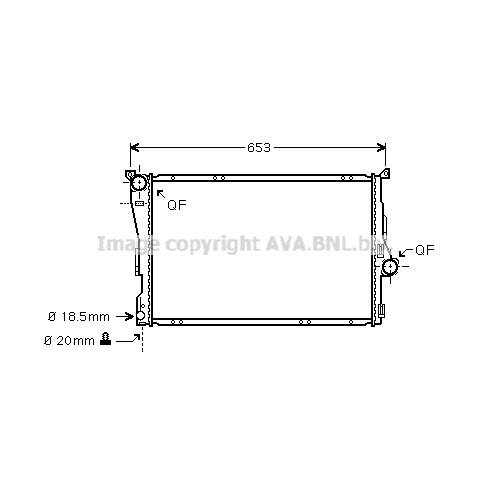 Слика на Воден радиатор (ладник) AVA QUALITY COOLING BWA2278 за BMW Z4 Cabrio E85 2.0 i - 150 коњи бензин