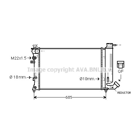 Слика на Воден радиатор (ладник) AVA QUALITY COOLING CN2109