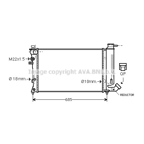 Слика на Воден радиатор (ладник) AVA QUALITY COOLING CN2113