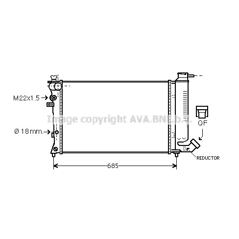 Слика на Воден радиатор (ладник) AVA QUALITY COOLING CN2122